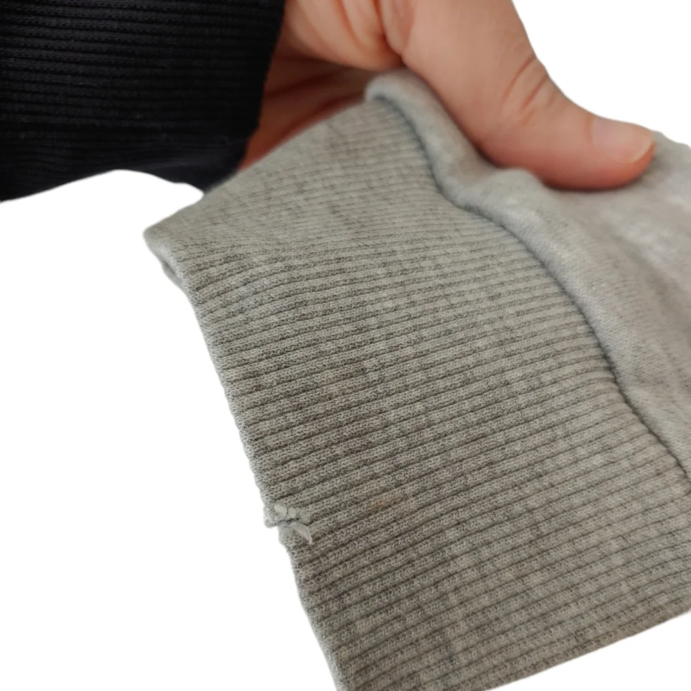 Adidas Grey and Black Long Sleeve Hoodie